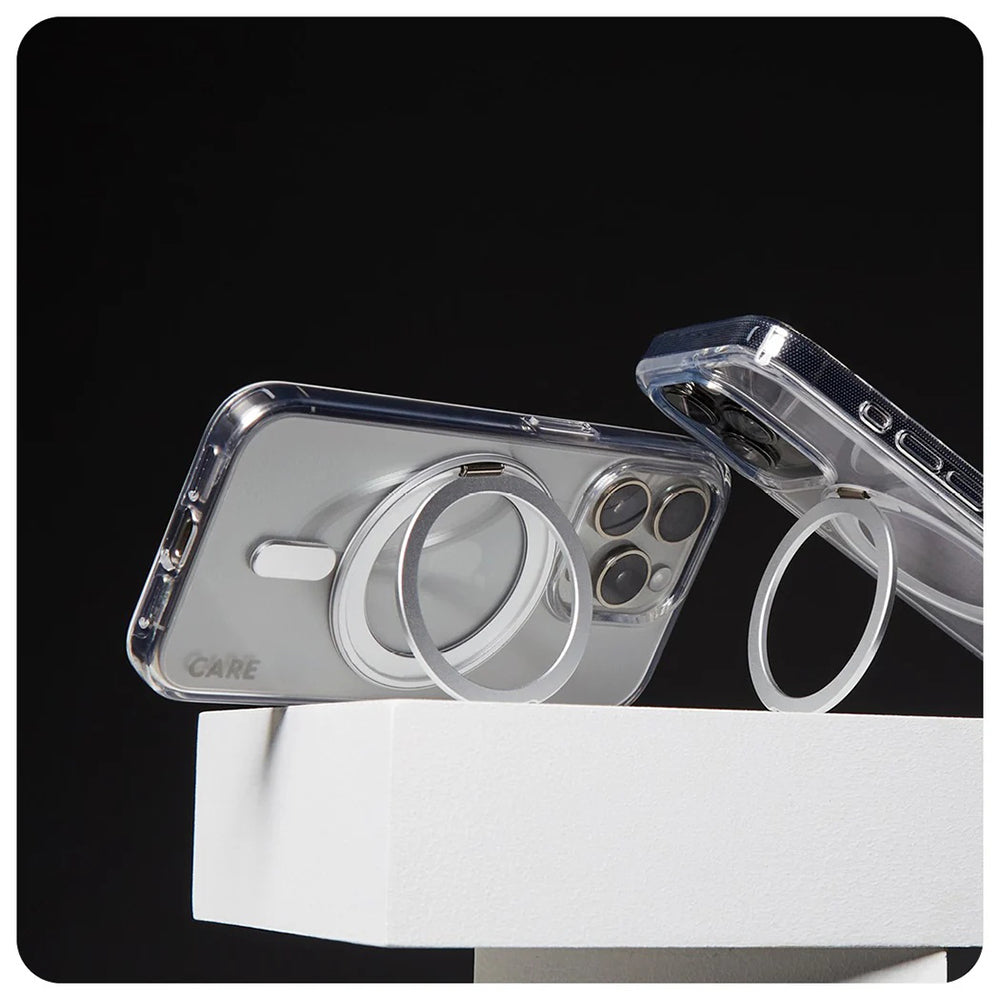 MagSafe tok Apple iPhone 16 Pro-hoz, PanzerGlass, Állványos funkció, Átlátszó Ezüst