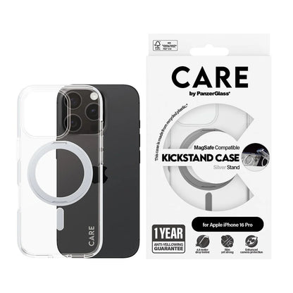 MagSafe tok Apple iPhone 16 Pro-hoz, PanzerGlass, Állványos funkció, Átlátszó Ezüst
