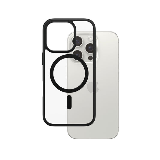 MagSafe tok Apple iPhone 16 Pro-hoz, PanzerGlass, Frame, Fekete Átlátszó