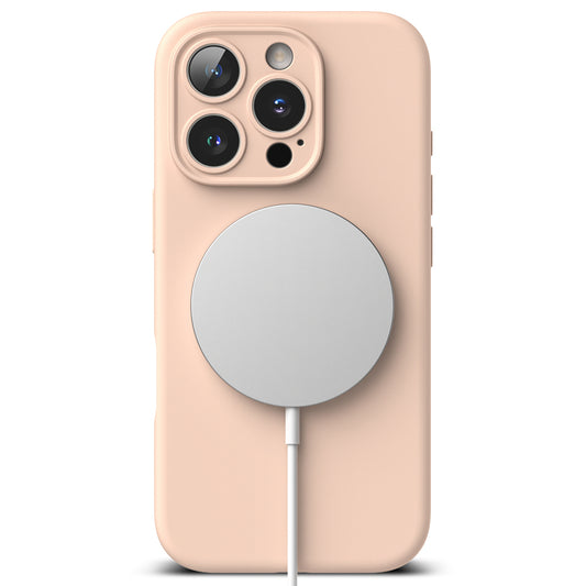 MagSafe tok Apple iPhone 16 Pro-hoz, Ringke, szilikon, rózsaszín