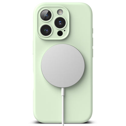 MagSafe Case for Apple iPhone 16 Pro, Ringke, Silicone, Light Green