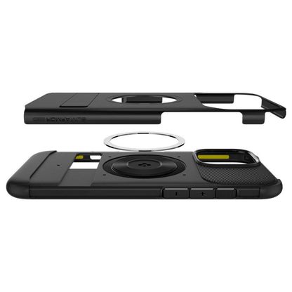 MagSafe tok Apple iPhone 16 Pro-hoz, Spigen, Slim Armor, Fekete ACS08164