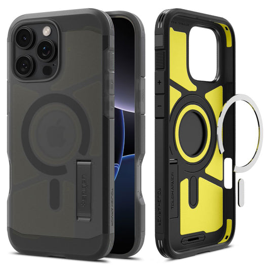 MagSafe tok Apple iPhone 16 Pro-hoz, Spigen, Tough Armor, Szaténfekete ACS09072
