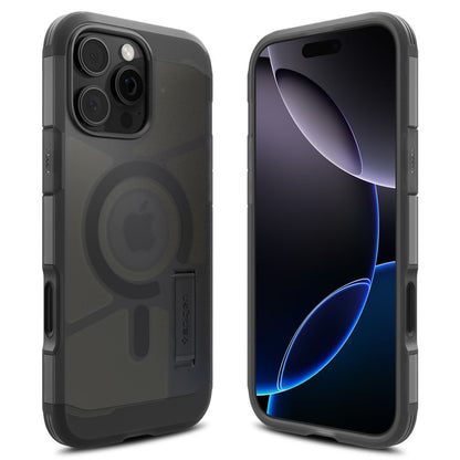 MagSafe tok Apple iPhone 16 Pro-hoz, Spigen, Tough Armor, Szaténfekete ACS09072