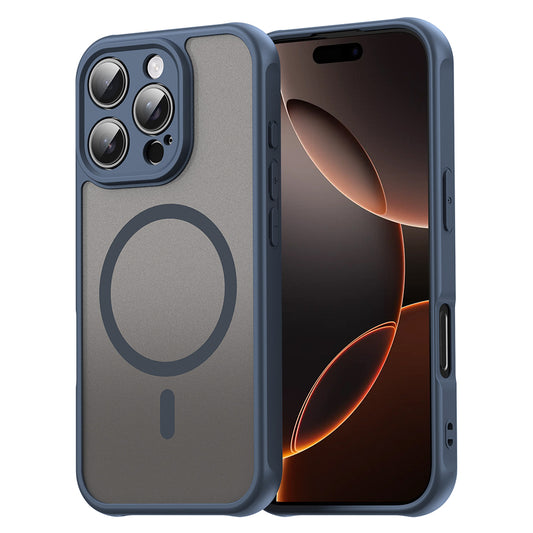 MagSafe tok Apple iPhone 16 Pro-hoz, Techsuit, HaloFrost II, Tengerészkék