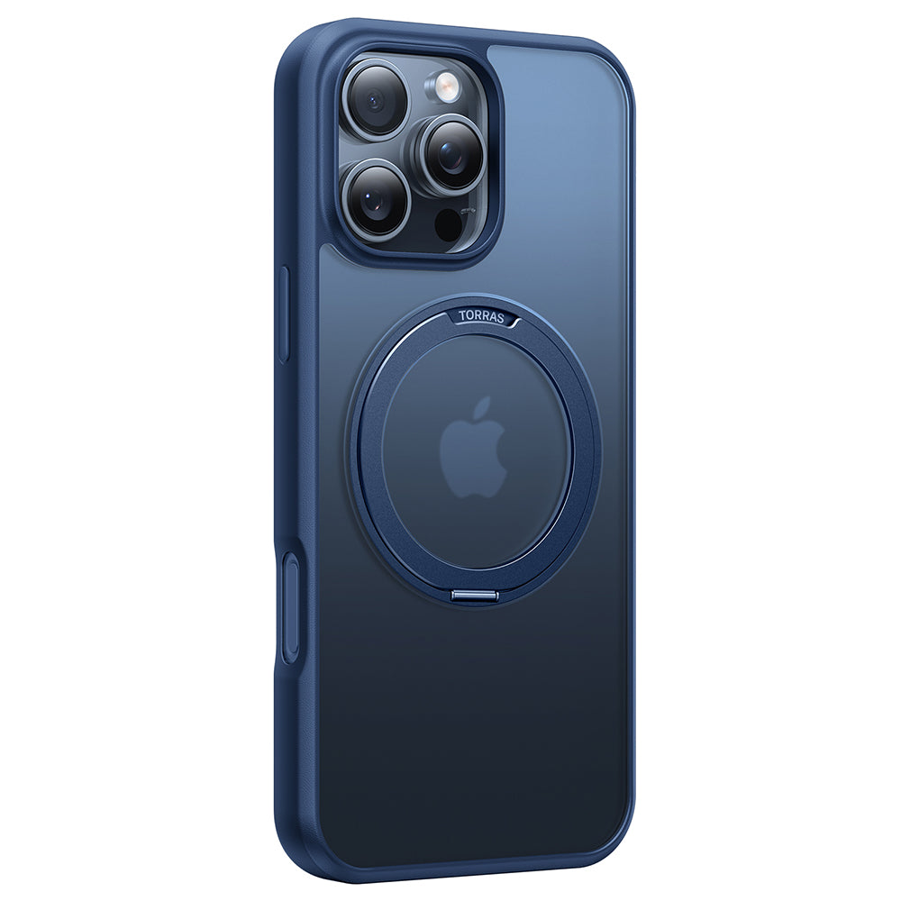 MagSafe tok Apple iPhone 16 Pro-hoz, Torras, Ostand Pro, Tengerészkék