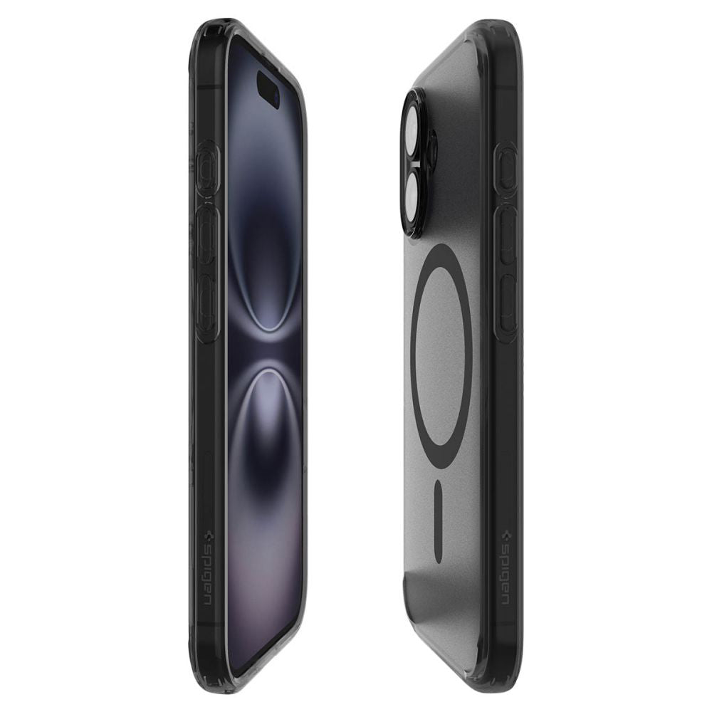 MagSafe tok Apple iPhone 16-hoz, Spigen, Ultra Hybrid T, Szatén Fekete ACS09074