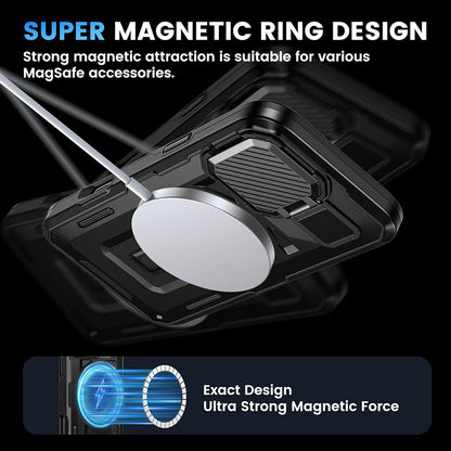 MagSafe tok Apple iPhone 16-hoz, Techsuit, CamVault, Fekete
