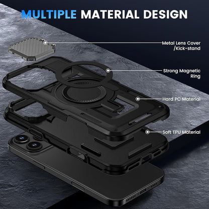 MagSafe tok Apple iPhone 16-hoz, Techsuit, CamVault, Fekete