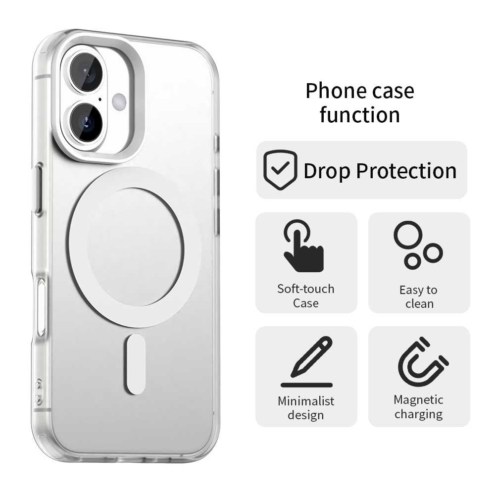 MagSafe tok Apple iPhone 16-hoz, Techsuit, CandyCase, Fehér