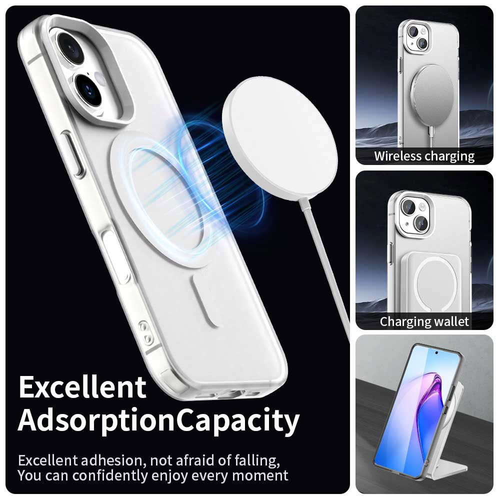 MagSafe tok Apple iPhone 16-hoz, Techsuit, CandyCase, Fehér