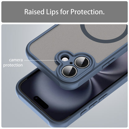 MagSafe tok Apple iPhone 16-hoz, Techsuit, HaloFrost II, Tengerészkék