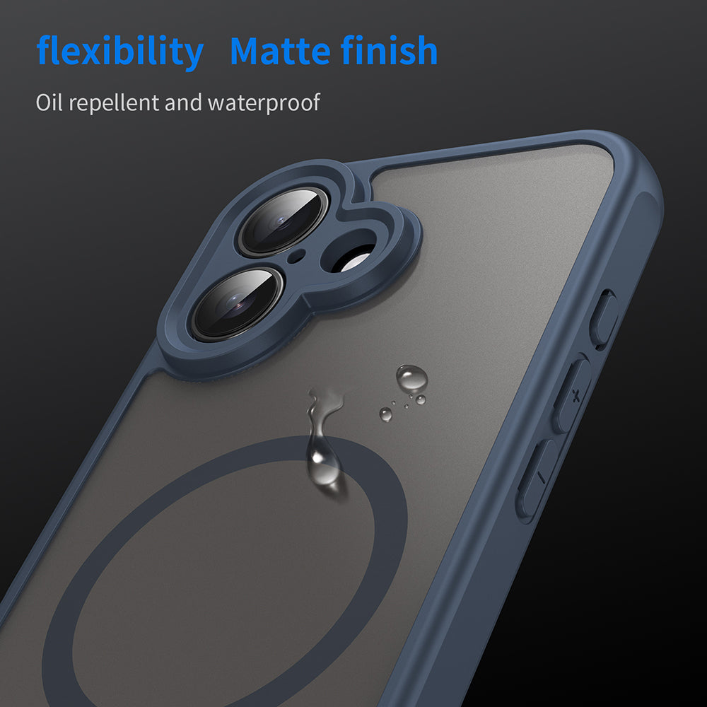MagSafe tok Apple iPhone 16-hoz, Techsuit, HaloFrost II, Tengerészkék