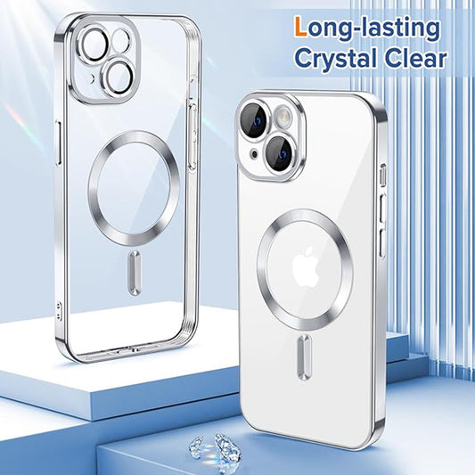 MagSafe tok Apple iPhone 16-hoz, Techsuit, Luxury Crystal, Rózsaszín