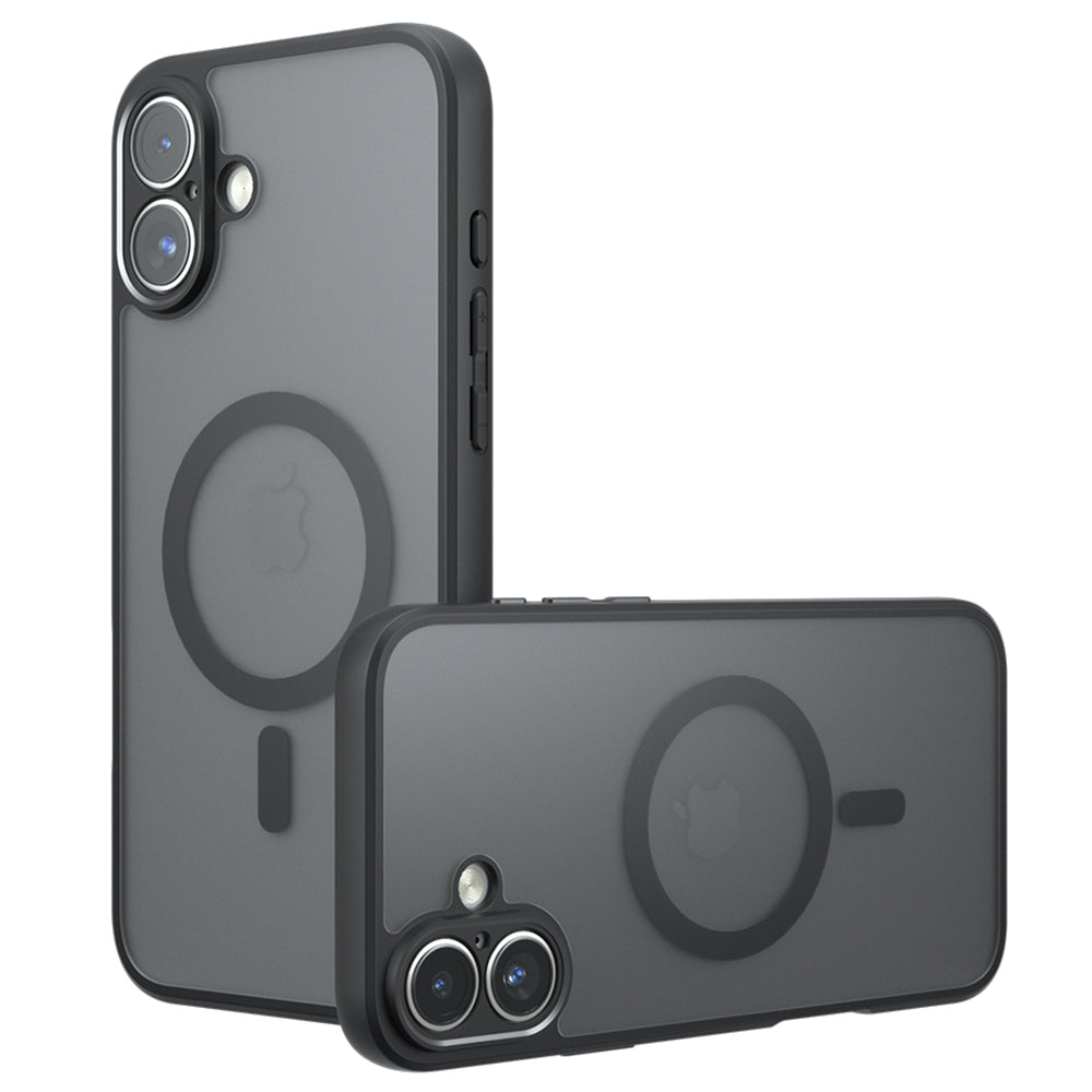 MagSafe tok Apple iPhone 16-hoz, Techsuit, PureFrost, Fekete Szatén
