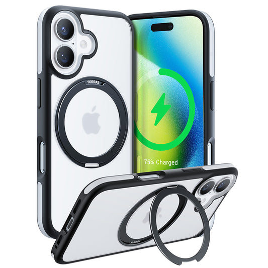 MagSafe tok Apple iPhone 16-hoz, Torras, Ostand R Fusion, Fekete