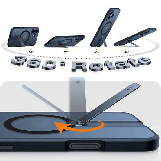 MagSafe tok Apple iPhone 16-hoz, Torras, Pstand Spin, Fekete