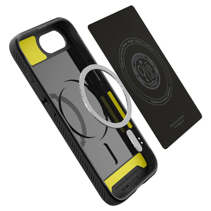MagSafe tok Apple iPhone 17e / 16e készülékhez, Spigen, Rugged Armor, Matt Fekete