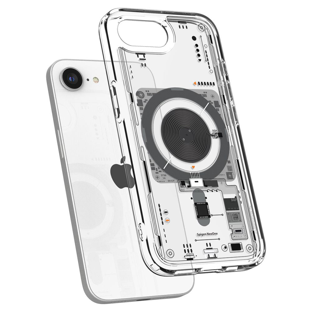 MagSafe tok Apple iPhone 17e / 16e készülékhez, Spigen, Ultra Hybrid Neo One, Átlátszó