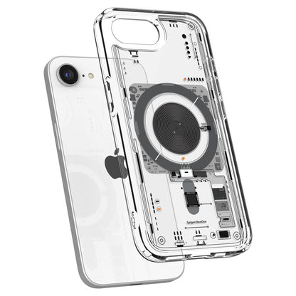 MagSafe tok Apple iPhone 17e / 16e készülékhez, Spigen, Ultra Hybrid Neo One, Átlátszó