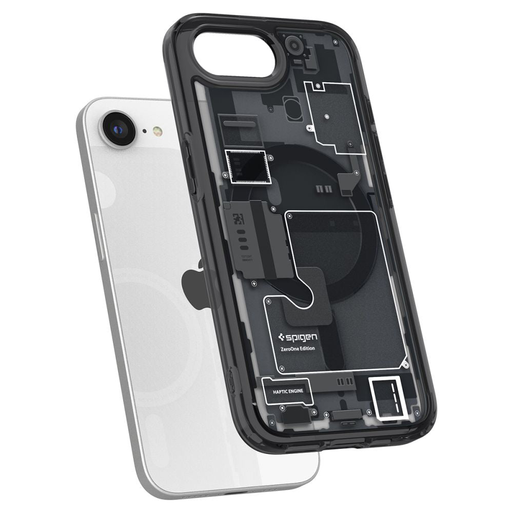 MagSafe tok Apple iPhone 17e / 16e készülékhez, Spigen, Ultra Hybrid Zero One, Fekete