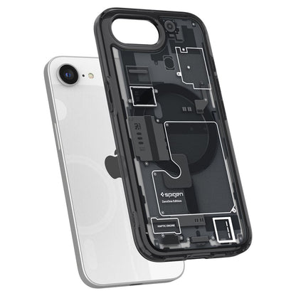 MagSafe tok Apple iPhone 17e / 16e készülékhez, Spigen, Ultra Hybrid Zero One, Fekete