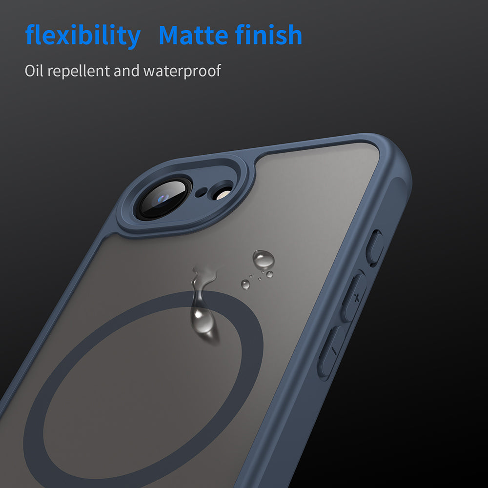 MagSafe tok Apple iPhone 17e / 16e-hez, Techsuit, HaloFrost II, Tengerészkék