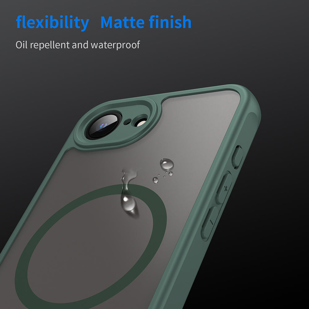 MagSafe tok Apple iPhone 17e / 16e-hez, Techsuit, HaloFrost II, Zöld