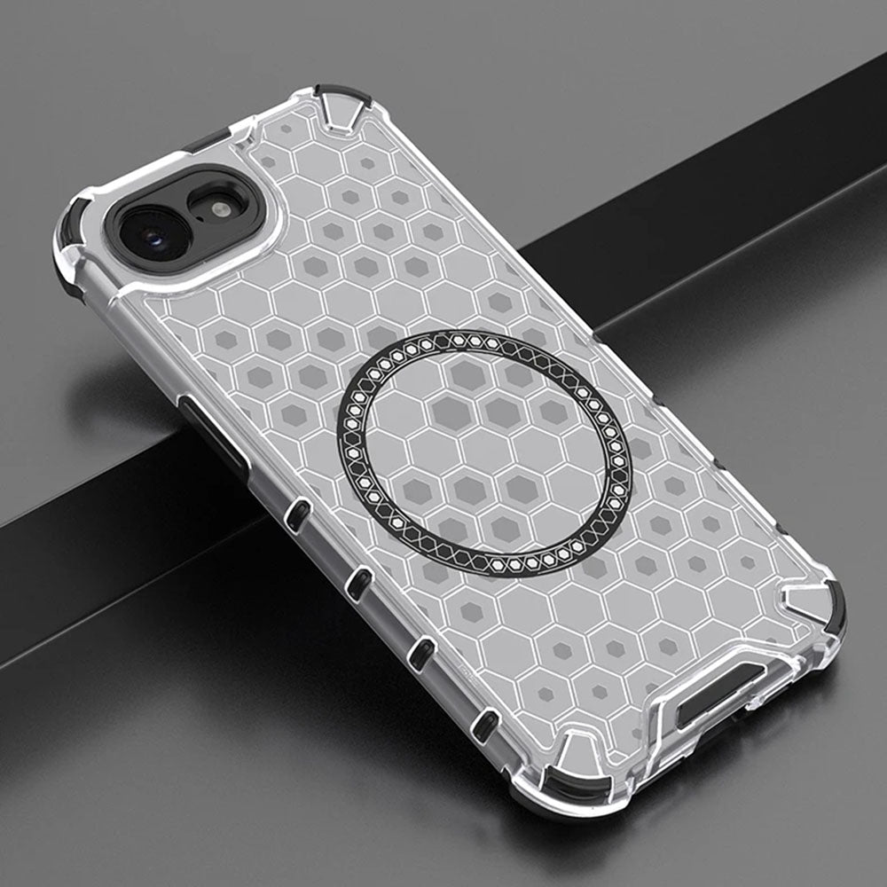 MagSafe tok Apple iPhone 17e / 16e-hez, Techsuit, HoneyComb Shield, Fehér