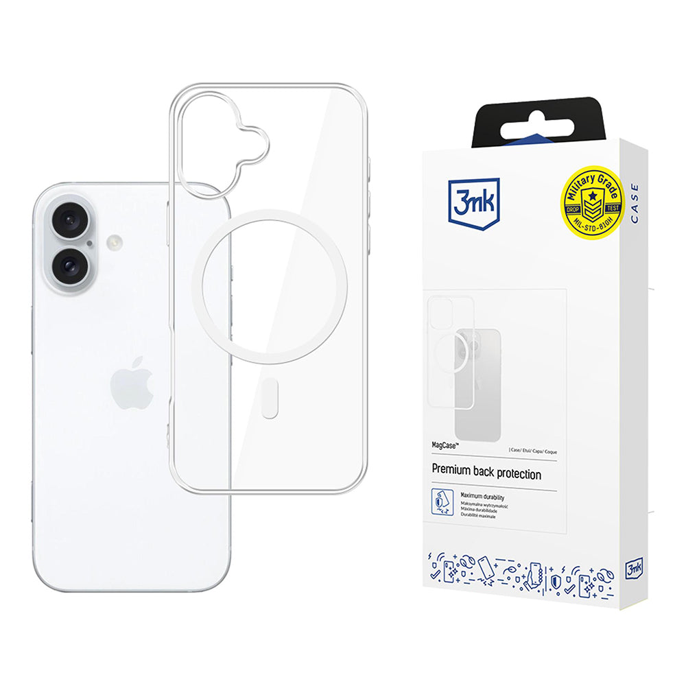 MagSafe tok Apple iPhone 17-hez, 3MK, MagCase, Átlátszó