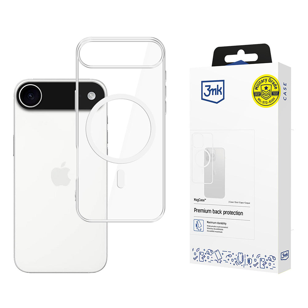 MagSafe tok Apple iPhone 17 Air-hez, 3MK, MagCase, Átlátszó