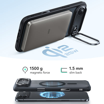 MagSafe tok Apple iPhone 17 Air-hez, ESR, Classic Hybrid Kickstand, Szaténfekete