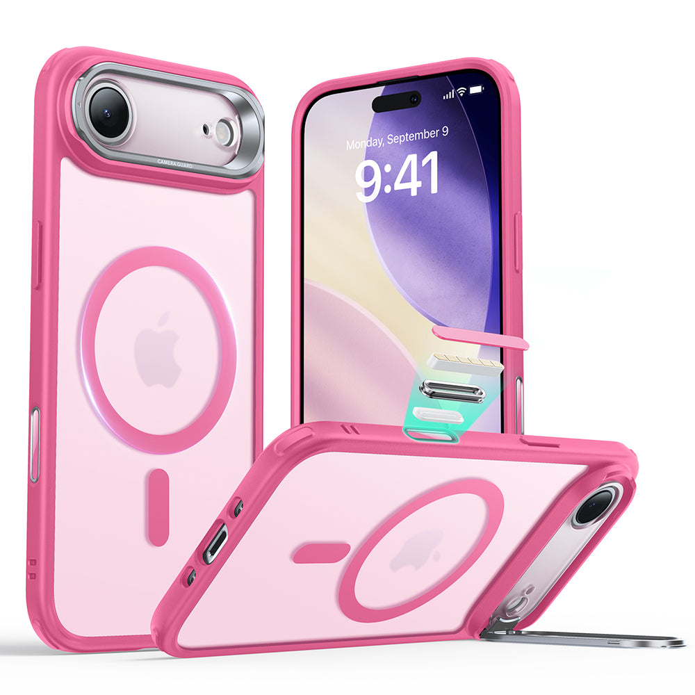 MagSafe tok Apple iPhone 17 Air-hez, ESR, Classic Hybrid Kickstand, Szatén Rózsaszín