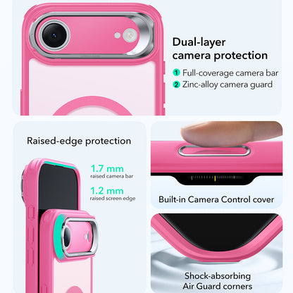 MagSafe tok Apple iPhone 17 Air-hez, ESR, Classic Hybrid Kickstand, Szatén Rózsaszín