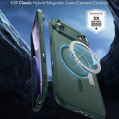 MagSafe tok Apple iPhone 17 Air-hez, ESR, Classic Hybrid, Szaténzöld