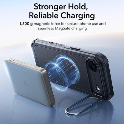 MagSafe tok Apple iPhone 17 Air-hez, ESR, Cyber Armor Kickstand, Fekete