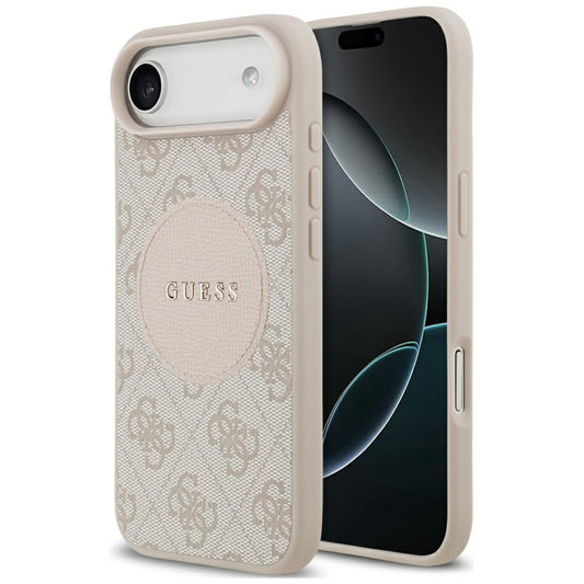 MagSafe Case for Apple iPhone 17 Air, Guess, 4G Circle Classic Logo, Pink
