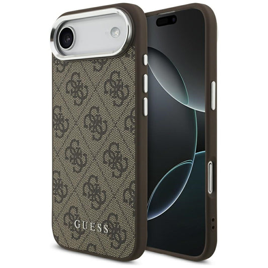 MagSafe Case for Apple iPhone 17 Air, Guess, 4G Classic Logo, Brown