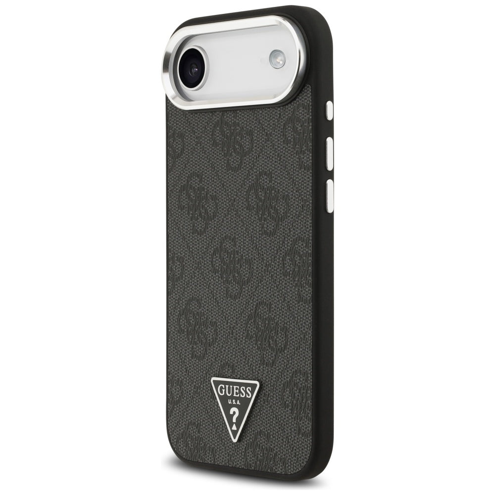 MagSafe tok Apple iPhone 17 Air-hez, Guess, 4G Triangle Logo, Fekete-Ezüst