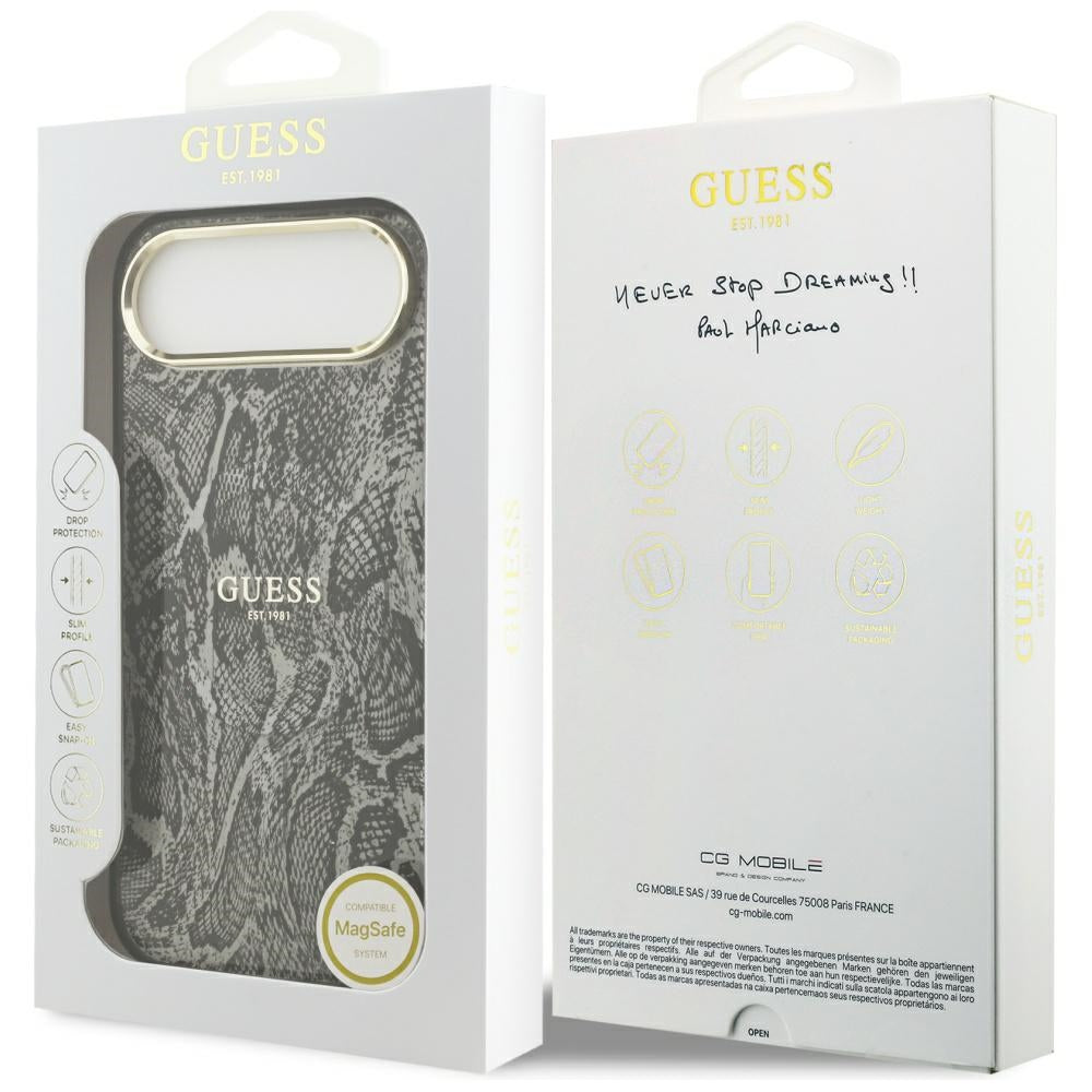 MagSafe tok Apple iPhone 17 Air-hez, Guess, Python minta, Fekete