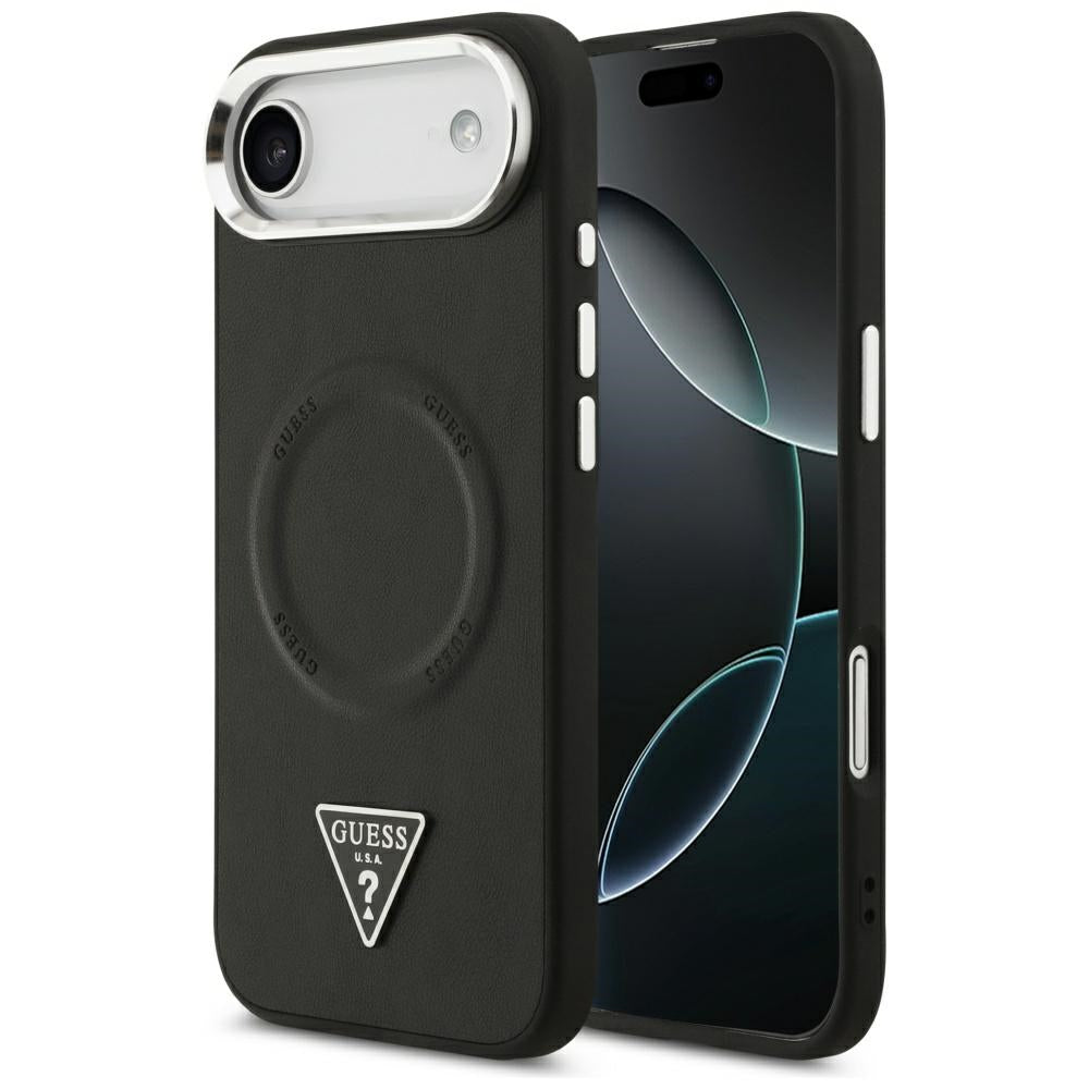 MagSafe tok Apple iPhone 17 Air-hez, Guess, Triangle Logo, Fekete-Ezüst