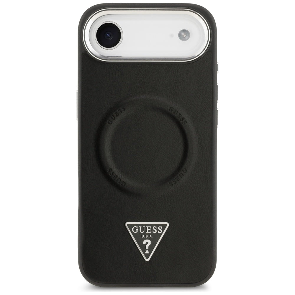 MagSafe tok Apple iPhone 17 Air-hez, Guess, Triangle Logo, Fekete-Ezüst