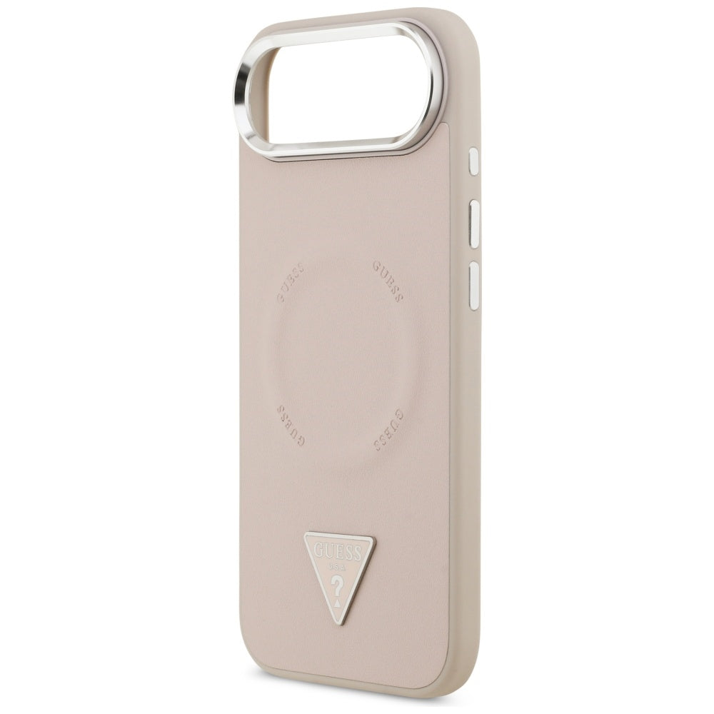 MagSafe tok Apple iPhone 17 Air-hez, Guess, Triangle Logo, Rózsaszín Ezüst