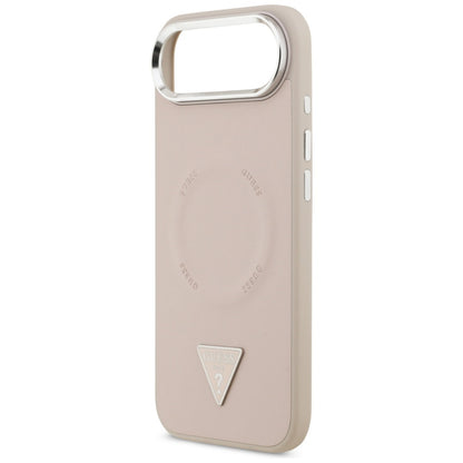 MagSafe tok Apple iPhone 17 Air-hez, Guess, Triangle Logo, Rózsaszín Ezüst
