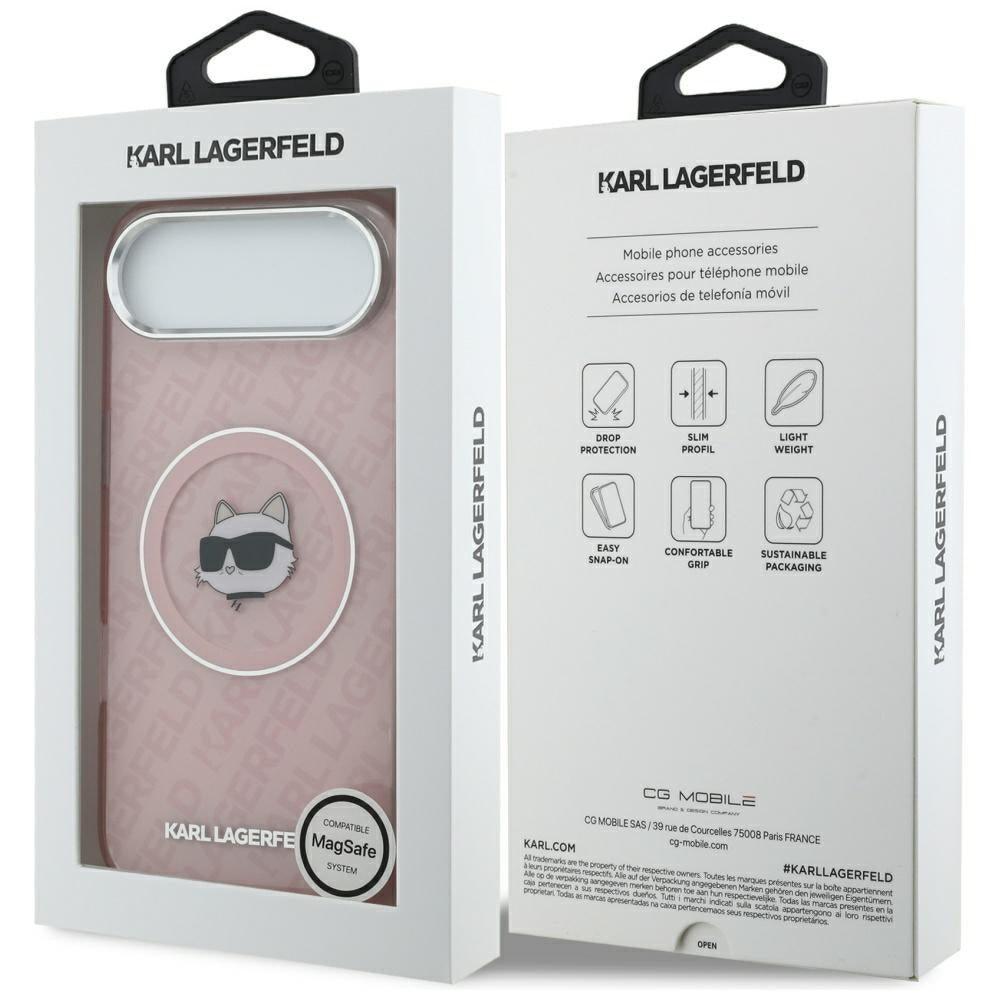 MagSafe tok Apple iPhone 17 Air-hez, Karl Lagerfeld, IML Choupette`s Head, Rózsaszín