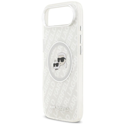 MagSafe tok Apple iPhone 17 Air-hez, Karl Lagerfeld, IML Glitter Karl & Choupette`s Heads, Szürke