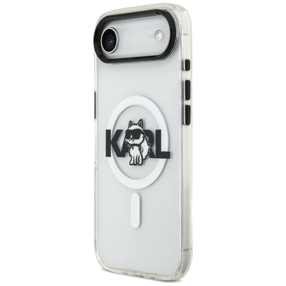 MagSafe Case for Apple iPhone 17 Air, Karl Lagerfeld, IML Sketch Logo Choupette, Transparent
