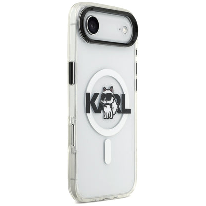 MagSafe Case for Apple iPhone 17 Air, Karl Lagerfeld, IML Sketch Logo Choupette, Transparent