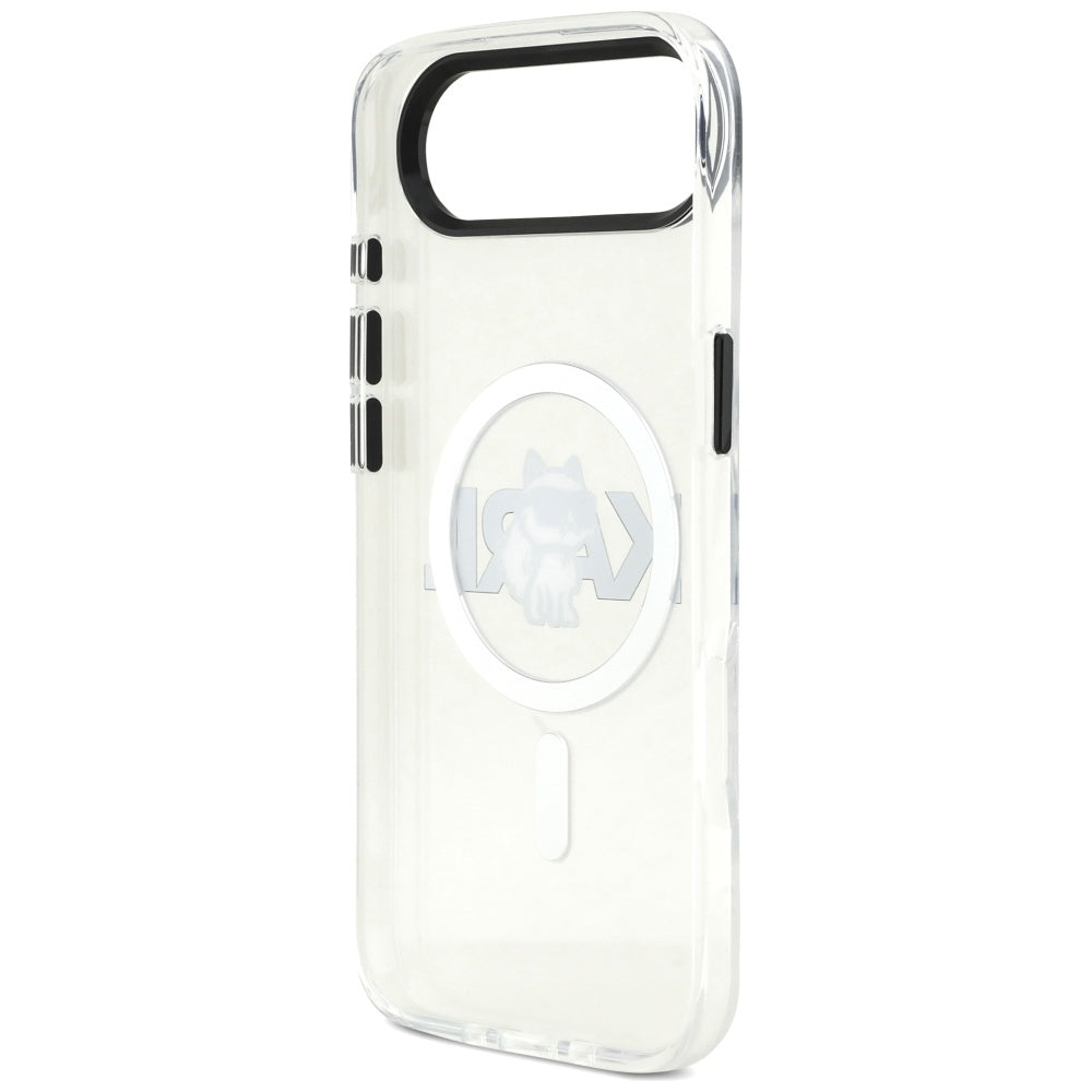 MagSafe Case for Apple iPhone 17 Air, Karl Lagerfeld, IML Sketch Logo Choupette, Transparent