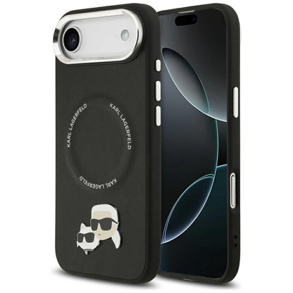 MagSafe Case for Apple iPhone 17 Air, Karl Lagerfeld, Karl & Choupette Pins, Black